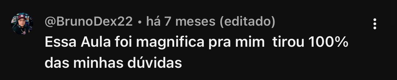 Depoimento de aluno 3