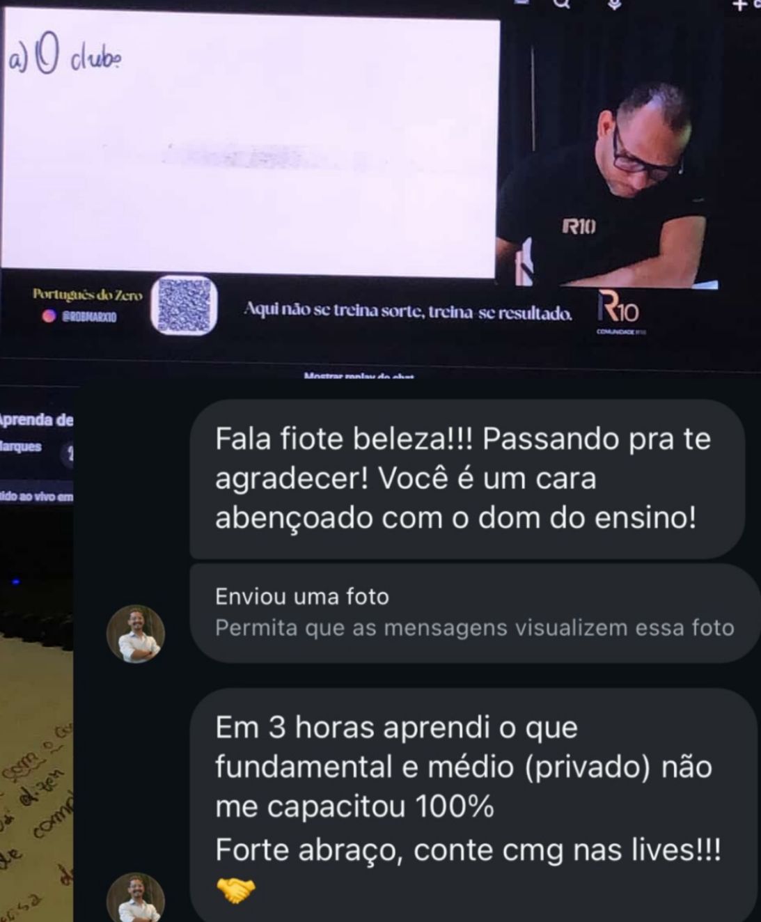Depoimento de aluno 6